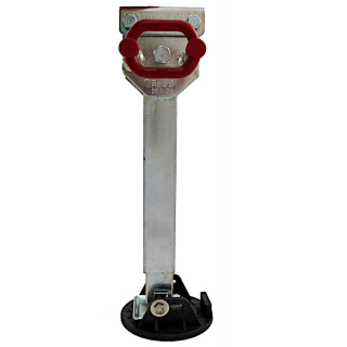 Pata de apoyo AL-KO, galvanizada, longitud giratoria: 410 mm, carrera: 180 mm