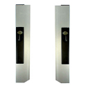 Cerraduras laterales abatibles sin tope, aluminio anodizado
