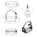 SPP - Soporte de bisagra con perno de clip de resorte,...