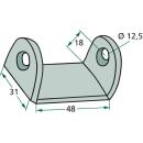 Soporte de bisagra, material: galvanizado