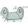 Soporte de bisagra, material: galvanizado