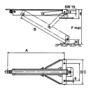 Soportes giratorios galvanizados, capacidad de carga 300 kg