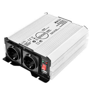 Convertidor de voltaje 12-230V 600W / 1200W + USB