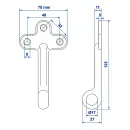 Ojal para atornillar tamaño 1, 120 mm