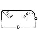 Perfil de guardabarros monoeje 12/40 B150 R300 L970 S600 H315