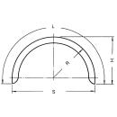 Guardabarros de un eje perfil 40 B180 R320 L980 S640 H305