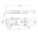 SPP - bloqueo de lengüeta, ZB-09A, 267 mm, soporte plano, galvanizado