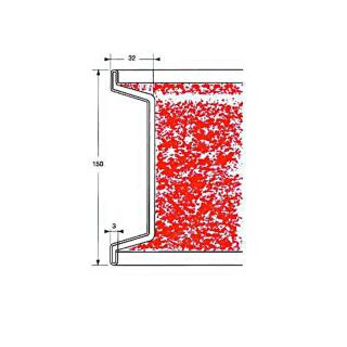 Perfil de listón de tapicería acero galvanizado 5000 x 150 mm