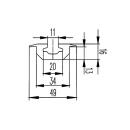 Riel de amarre para aerolínea aluminio L 2998 mm perforado, A 49 mm, A 16 mm