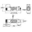 Cabrestante de cable con motor CC tipo Talon Cuerda y gancho 12 V