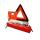 Triángulo de advertencia y chaleco de seguridad de 3 piezas