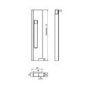 Cierres laterales abatibles con tope, aluminio anodizado 400 mm a la derecha
