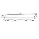 Cojín de apoyo delantero espuma PUR 778 x 119 x 37 mm