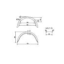 De Haan - guardabarros para modelos de un eje HR 2275, H 2212/12, W 220 / S 750 mm