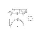 De Haan - guardabarros para modelos de un eje HR 2480, H 2413/12, W 240 / S 800 mm