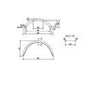 De Haan - guardabarros para modelos de un eje HR 2680, H 2613/12, W 260 / S 800 mm