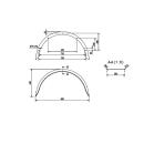 De Haan - guardabarros para vehículos de un eje HR 2886, H 2814/12, W 280 / S 860 mm