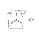 De Haan - guardabarros para modelos de un eje HR 1880, H 1813/12, W 180 / S 800 mm