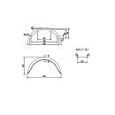 De Haan - guardabarros para vehículos de un eje HR 1968, H 2011/12, W 200 / S 660 mm