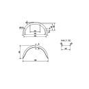 De Haan - guardabarros para vehículos de un eje HR 2266, H 2211/12, W 220 / S 660 mm